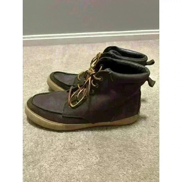 Mens polo ralph lauren leather boots size 10.5D Tedd - Picture 1 of 8